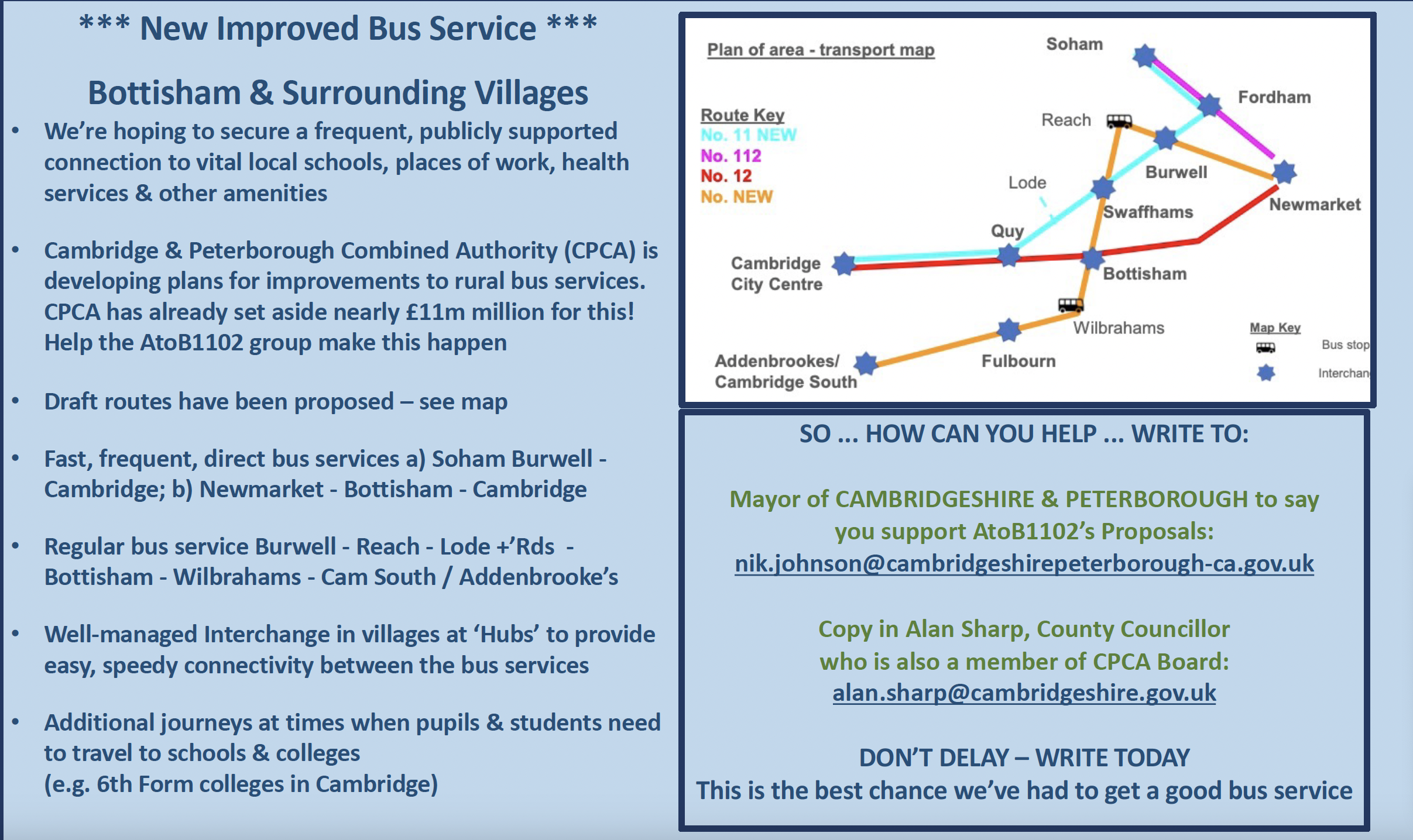Possible New Bus Routes - Need Your Help