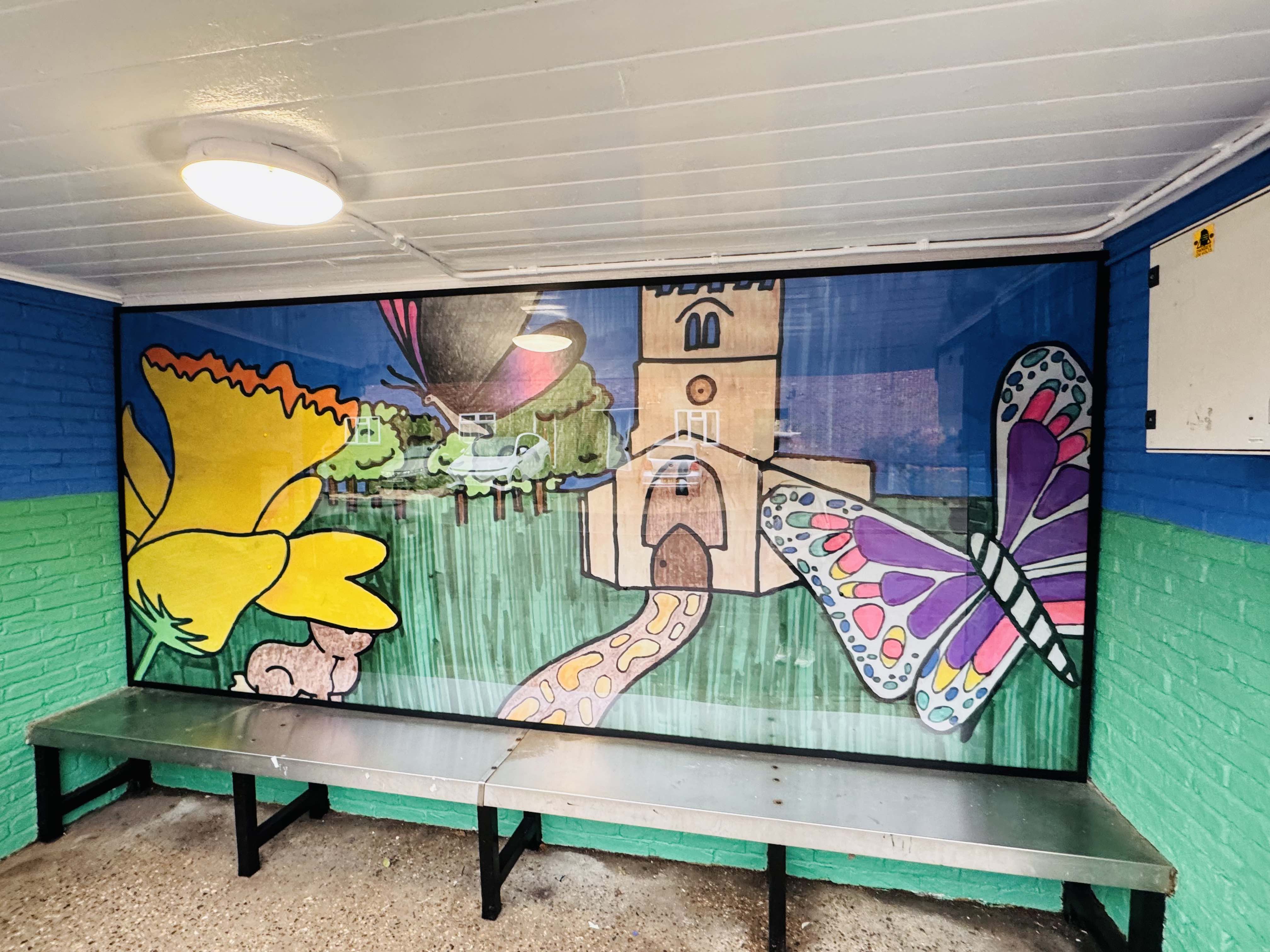 Bottisham Bus Stop Gets a Bright New Look!
