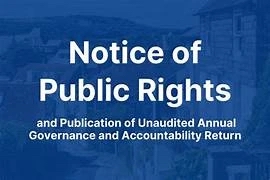 Notice of Public Rights and Publication of Unaudited Accounts 2024/25